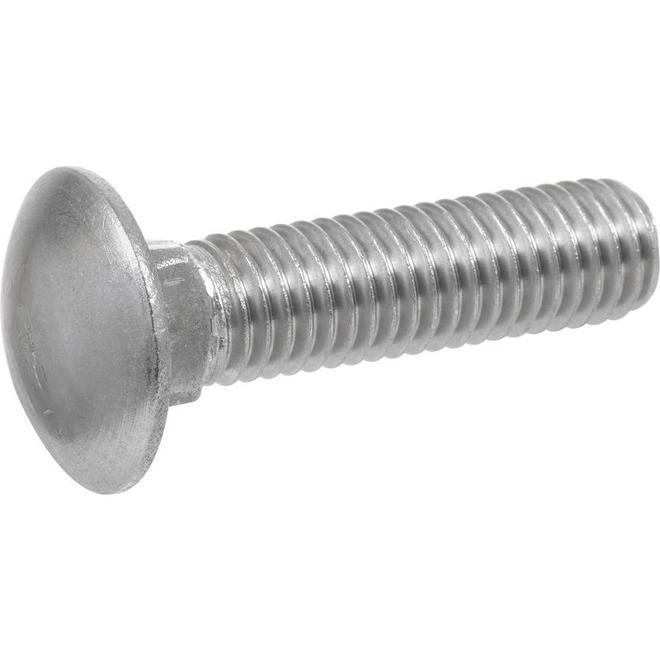 Hillman 5/16-in-18 x 1-in Stainless Steel Round-Head Standard SAE Carriage Bolt 3-pack