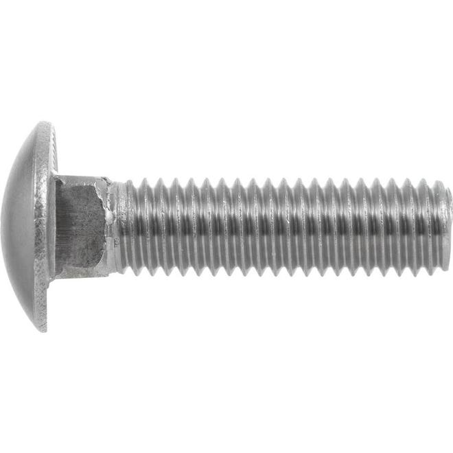 Hillman 3/8-in-16 x 3-in Stainless Steel Round-Head Standard SAE Carriage  Bolt 2-pack 881812