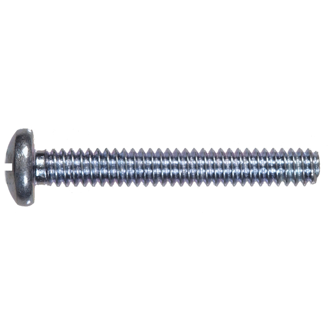 Hillman 5 x 10-mm Zinc-Plated Pan-Head Slotted-Drive Metric (MM) Machine Screw 2-pack