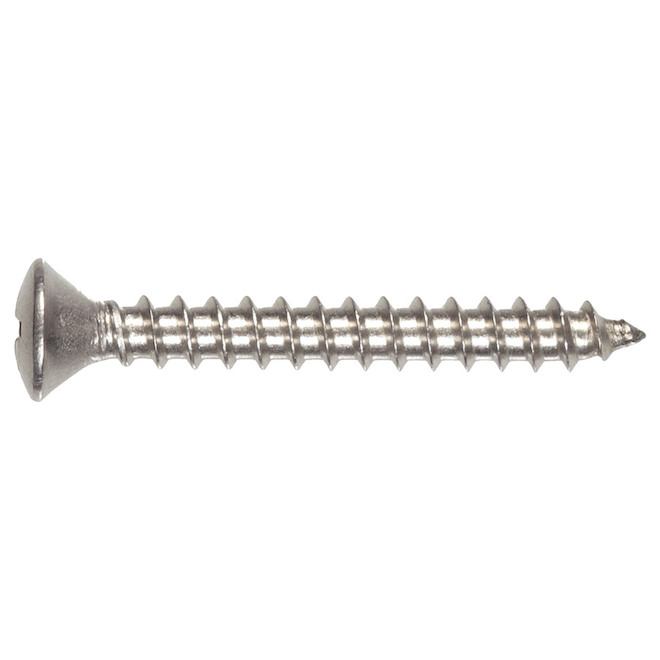 Hillman #6 x 1 1/4-in Zinc-Plated Oval-Head Phillips Mirror Clip Screw