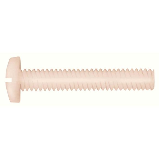 Hillman #10-24 Nylon Binder-Head Slotted Standard SAE Machine Screw 2-Pack