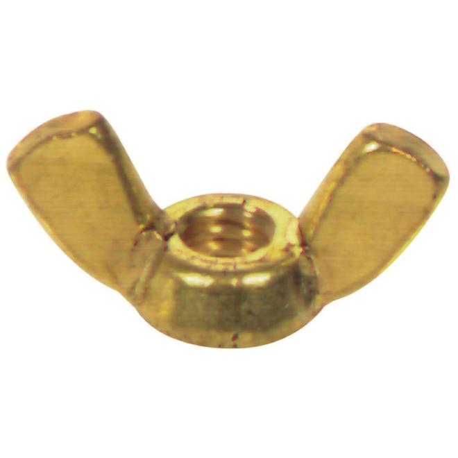 Hillman #10-24 Brass Standard SAE Regular Wing Nuts 2-pack