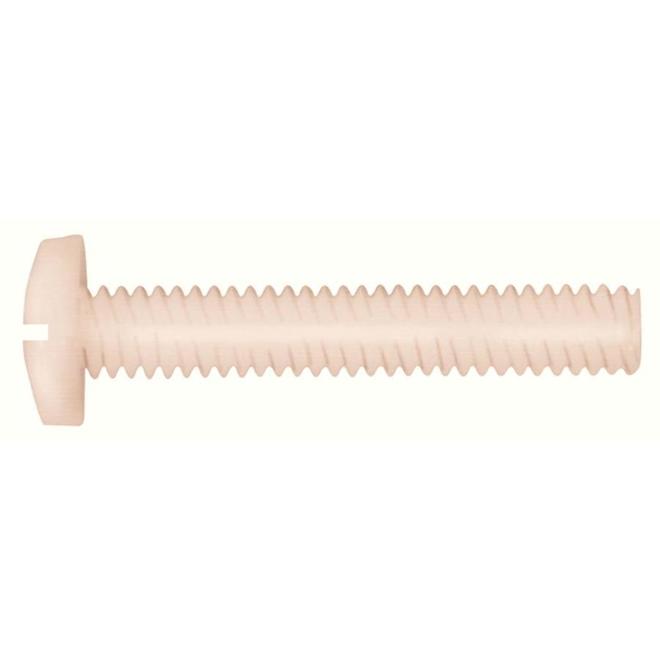 Hillman #14-20 Nylon Binder-Head Slotted Standard SAE Machine Screw 2-Pack