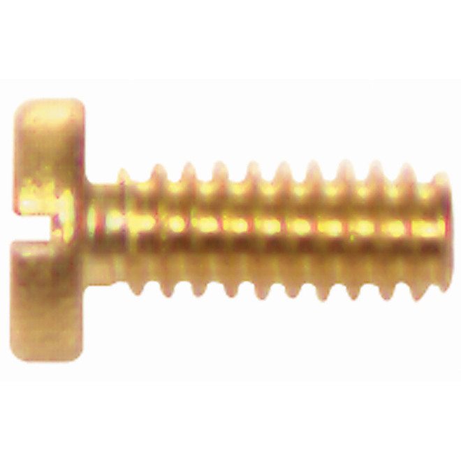 Hillman #4-40 Brass Pan-Head Slotted Standard SAE Machine Screw 6-pack