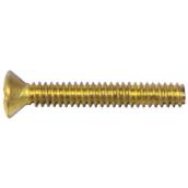 Hillman #8-32 Brass-Plated Oval-Head Phillips Standard SAE Machine Screw 6-pack