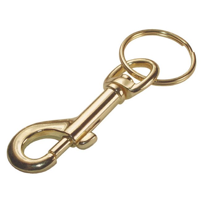 Hillman CD Brass Belt Snap Key Ring 702144 | RONA