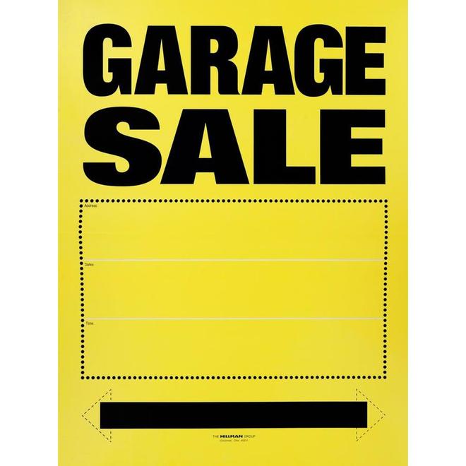 Hillman 8-in x 12-in Garage Sale Sign Kit