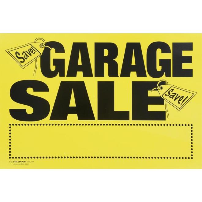 Hillman 8-in x 12-in Garage Sale Sign Kit