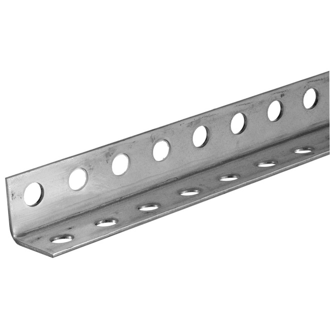 Hillman 1-1/4-in W x 1-1/4-in H x 6-ft L Zinc-Plated Steel Perforated-Round Angle