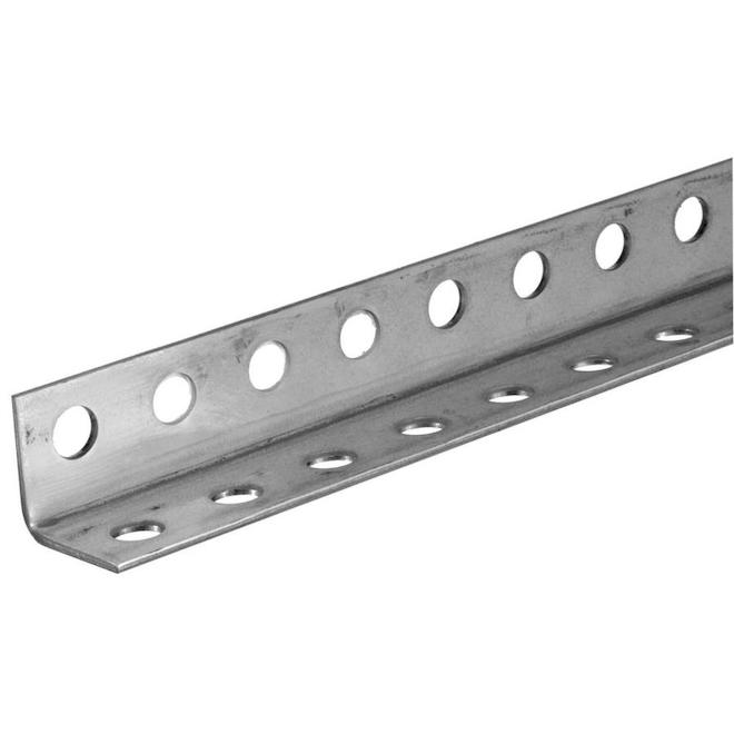 Hillman 1-1/4-in W x 1-1/4-in H x 3-ft L Zinc-Plated Steel Perforated-Round Angle