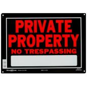 Affiche «propriété privée» 10 x 14 po Hillman