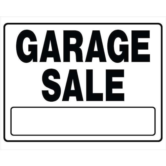 Hillman 20-in x 24-in Garage Sale Sign