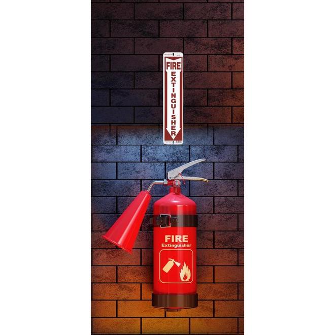 Hillman 18-in x 4-in Fire Extinguisher Sign