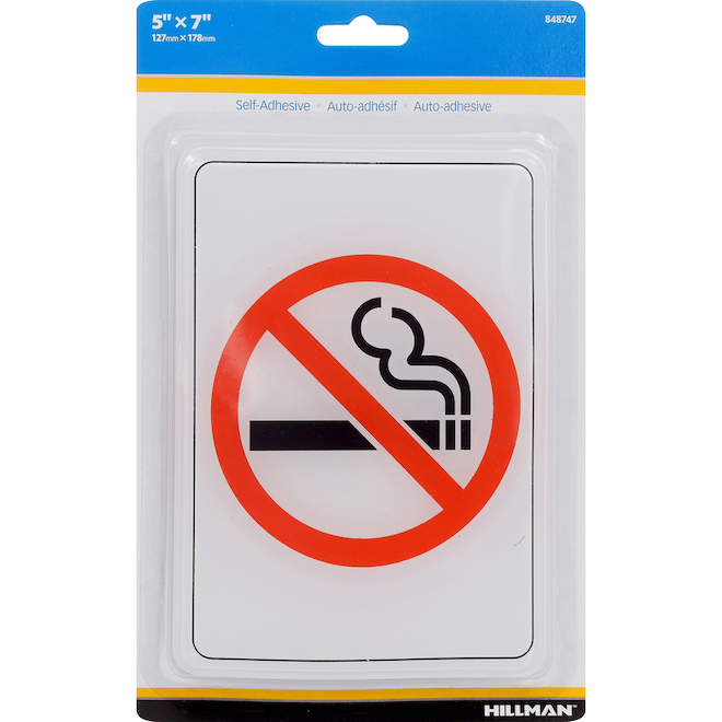 Hillman 7-in x 5-in Smoking Sign