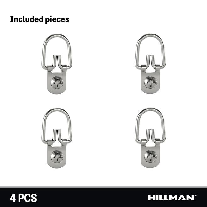 Hillman 4-Pack D-Ring Small Picture Hangers