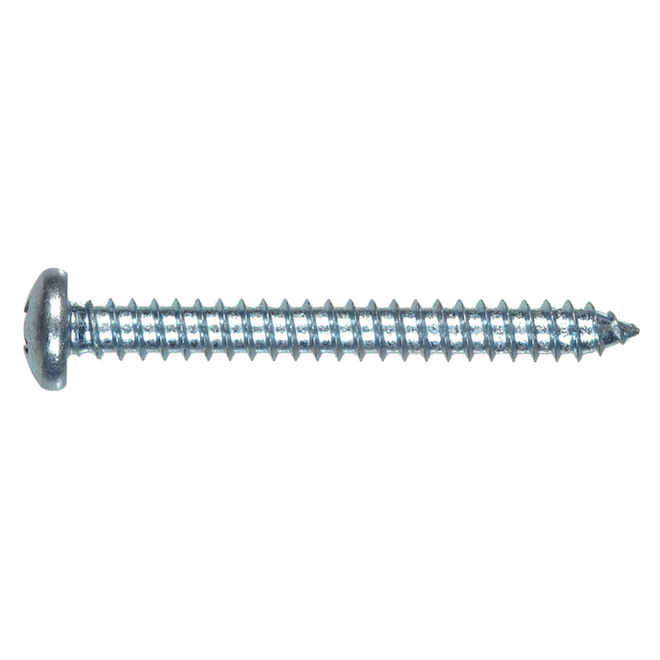 Hillman #4 Zinc-Plated Pan-Head Square Standard SAE Self-Drilling Sheet Metal Screws 100-pack