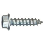 Hillman #8 Zinc-Plated Hex Washer-Head Slotted Standard SAE Self-Drilling Sheet Metal Screws 40-pack