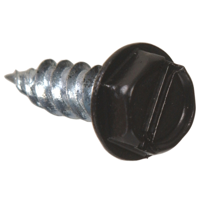 RELIABLE - White Round Head Metal Screw, #6 X 1-in., 100/Pack