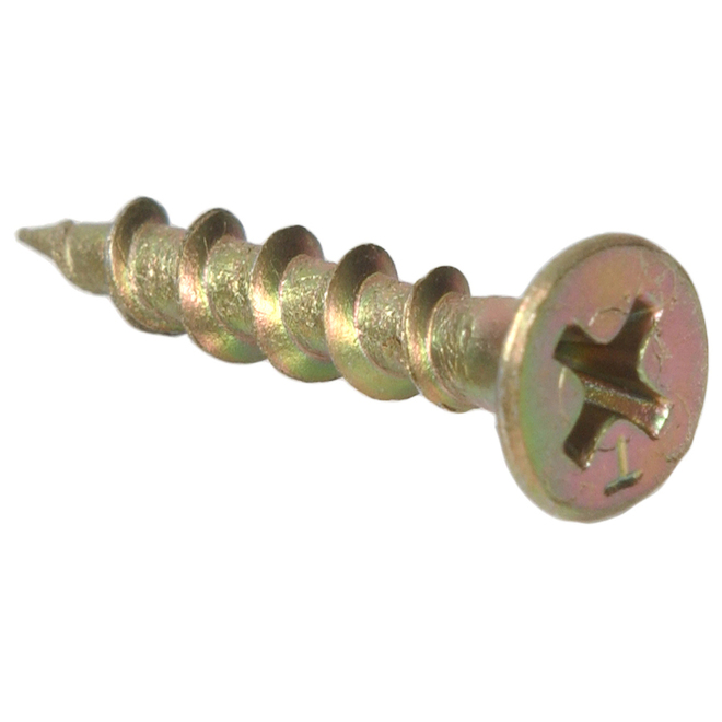 Hillman #8 Yellow Zinc Flat-Head Phillips Drywall Screws 75-pack