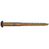 Hillman #2 Brass Round-Head Slotted Wood Screws 10-Pack