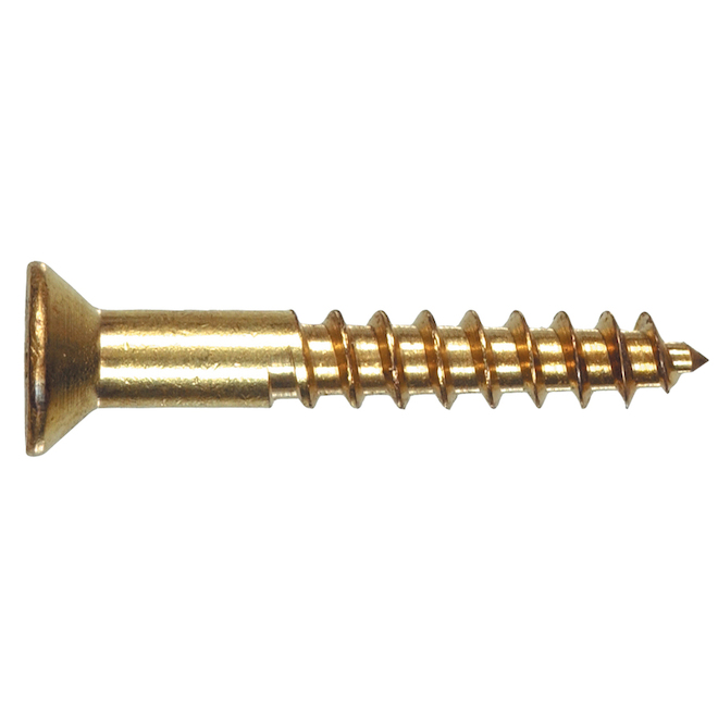 Hillman #10 Brass Flat-Head Phillips Wood Screws