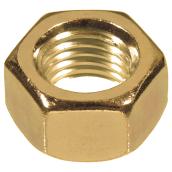 Hillman #6-32 Brass Standard SAE Hex Nuts 4-Pack