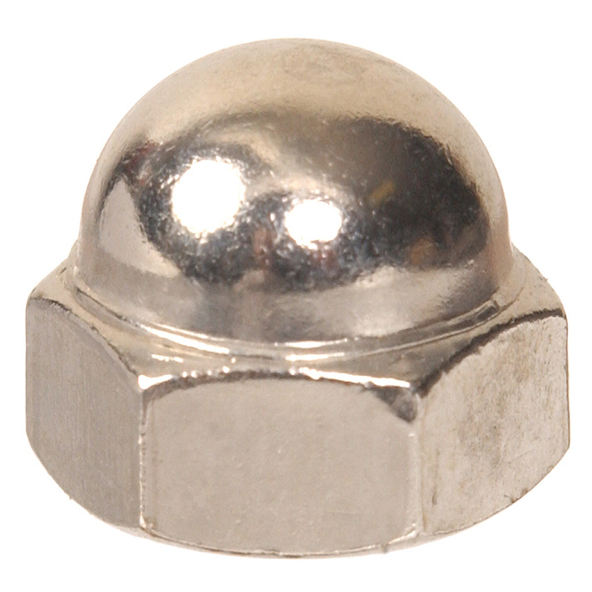 Hillman #8-32 Nickel Standard SAE Cap Nuts 4-Pack