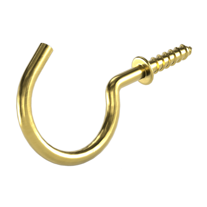 Hillman 1-1/2-in Brass Cup Screw Hook