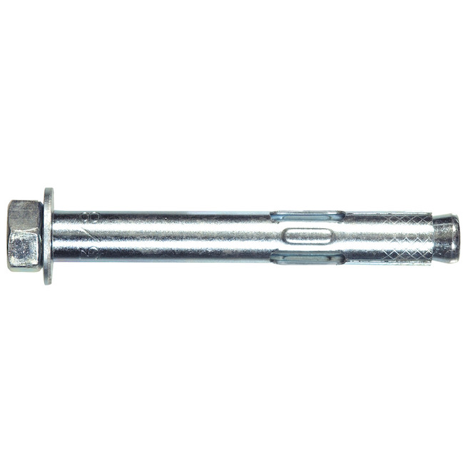 Ancrage à manchon pour béton à tête hexagonale zingué de 3/8 po x 4 po Hillman