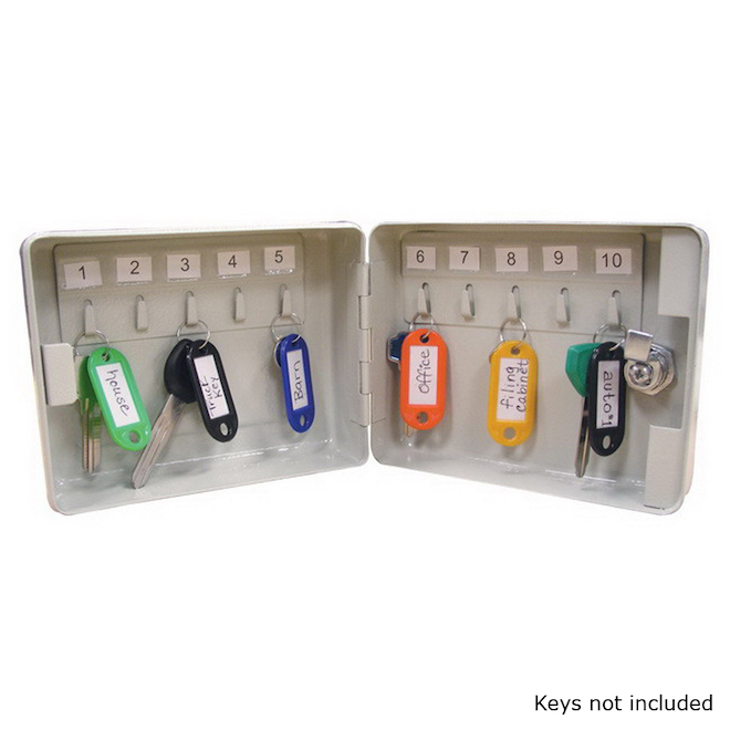 Hillman 10 Keys Steel Locking King Cabinet Beige