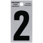 Hillman 2-in Reflective Black House Number