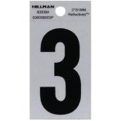 Hillman 2-in Reflective Black House Number