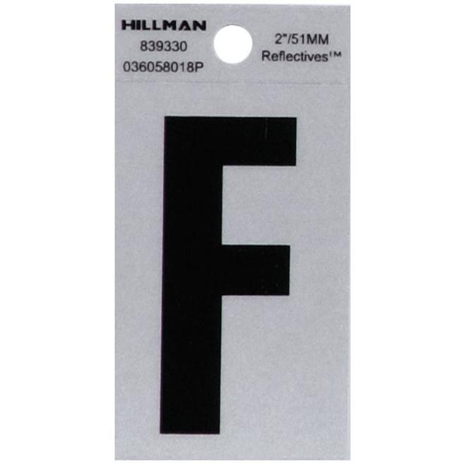 Hillman 2-in Reflective Black House Letter