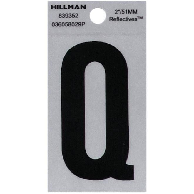 Hillman 2-in Reflective Black House Letter