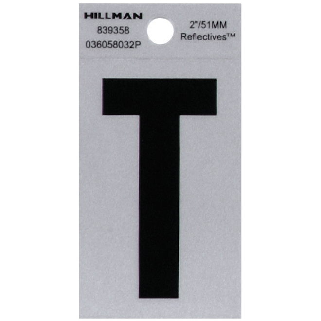 Hillman 2-in Reflective Black House Letter