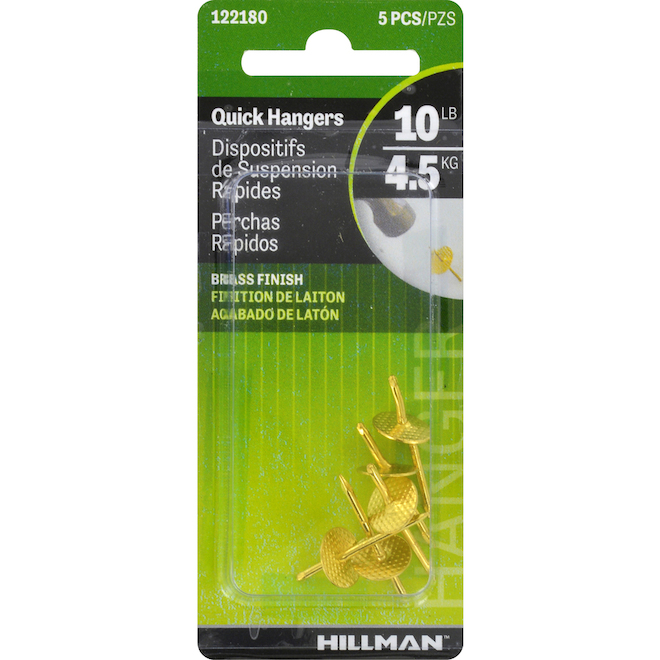 Hillman 10 Lb. Quick Picture Hangers 5-Pack