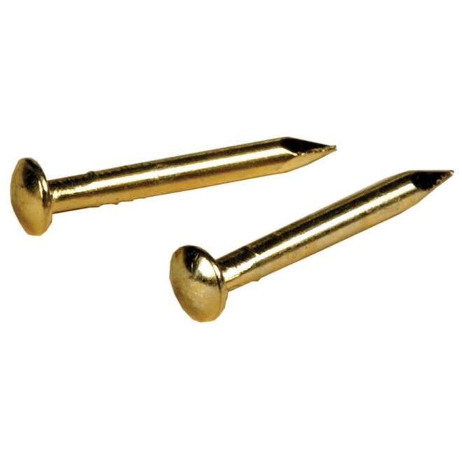 Hillman 5/8-in 16-Gauge Brass-Plated Smooth Linoleum Nail (42.5g-Pack)