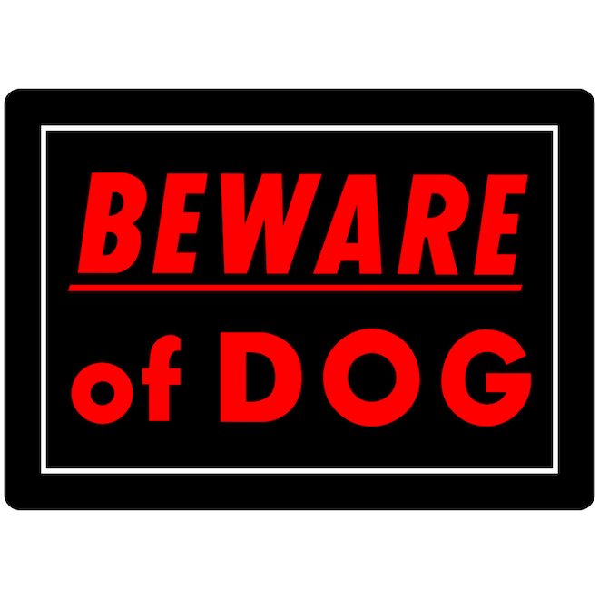 Hillman 10 x 14-in Aluminium Beware of Dog Sign