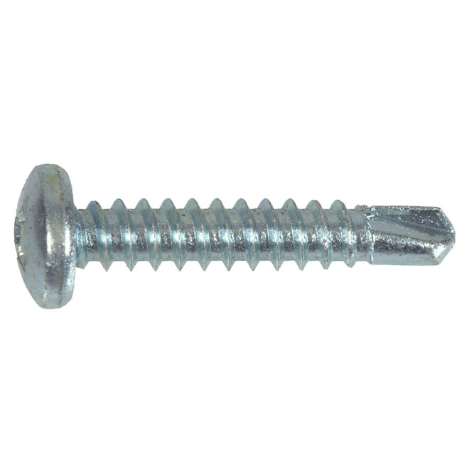 Hillman #8 Zinc-Plated Pan-Head Square Standard SAE Self-Drilling Sheet Metal Screws 1000-pack