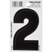 Hillman 3-in Black Vinyl Die-Cut Numbers