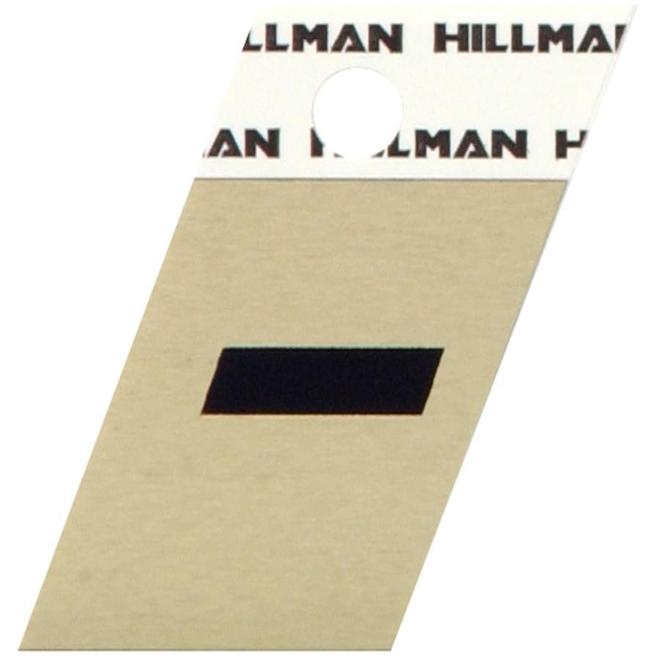 Hillman 1 1/2-in Black and Gold Aluminum Angle Cut Hyphen Symbol