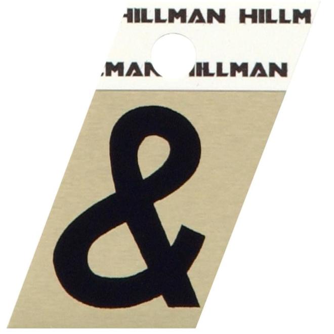 Hillman 1 1/2-in Black and Gold Aluminum Angle Cut Ampersand Symbol