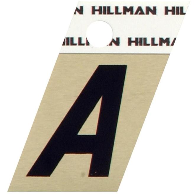 Hillman 1 1/2-in Black and Gold Aluminum Angle Cut Letters