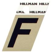 Hillman 1 1/2-in Black and Gold Aluminum Angle Cut Letters