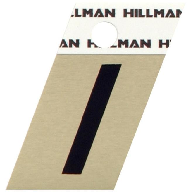 Hillman 1 1/2-in Black and Gold Aluminum Angle Cut I Letter