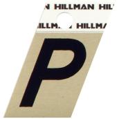 Hillman 1 1/2-in Black and Gold Aluminum Angle Cut P Letter