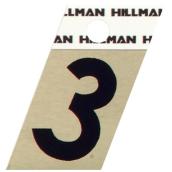 Hillman 1 1/2-in Black and Gold Aluminum Angle Cut House Number 3