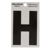 Hillman 3-in Black and Silver Vinyl Reflective H Letter