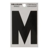 Hillman 3-in Black and Silver Vinyl Reflective M Letter