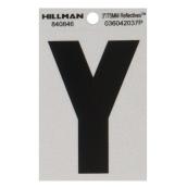 Hillman 3-in Black and Silver Vinyl Reflective Y Letter